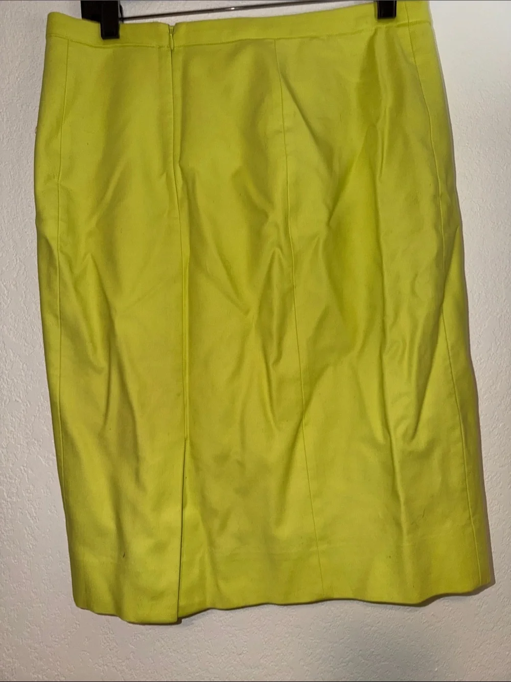 J. Crew Neon Lime Pencil Skirt